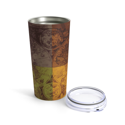 World map tumbler for travelers