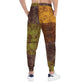 aged map pattern athletic joggers