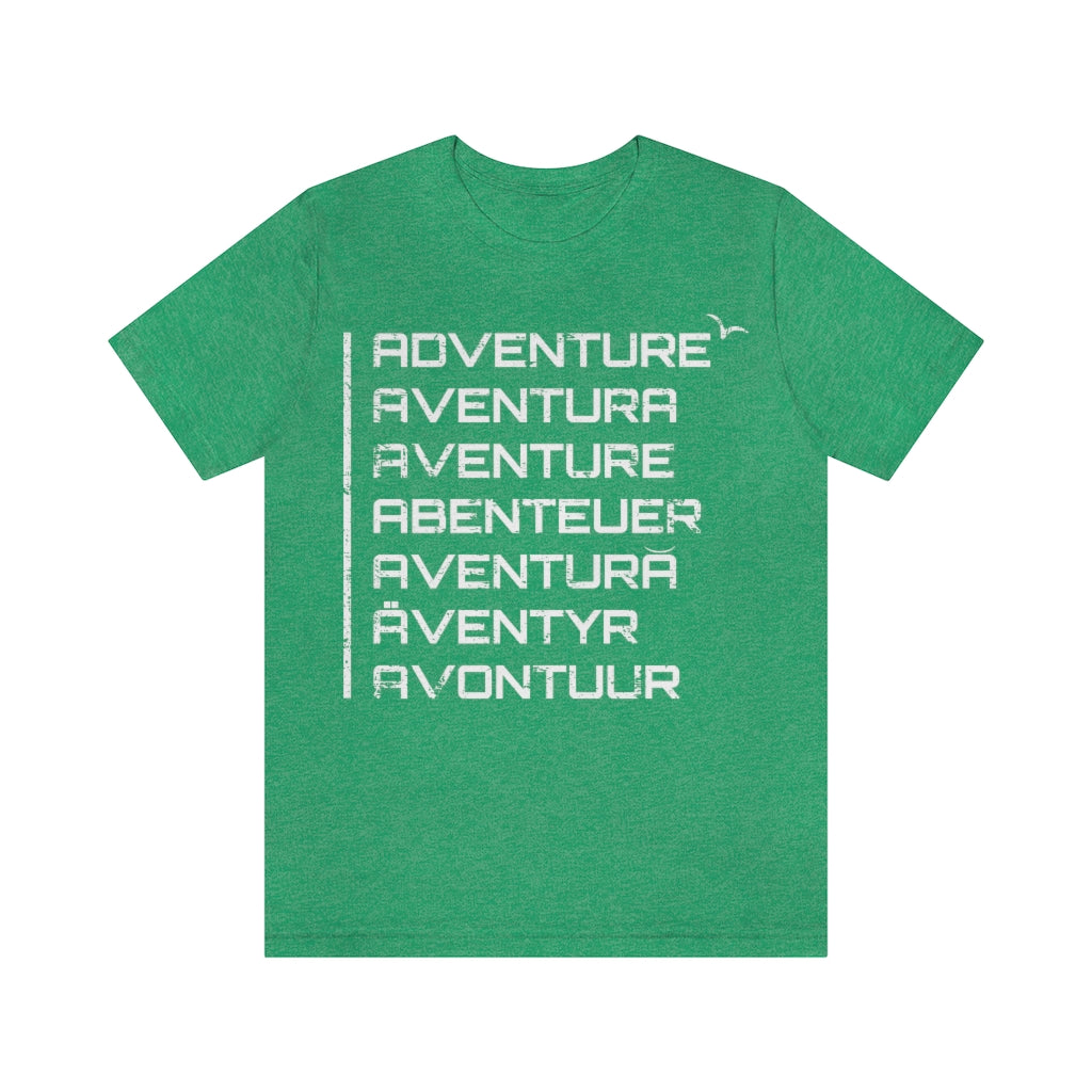 adventure in 7 languages t-shirt