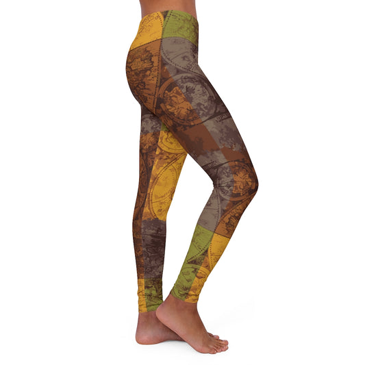 world map yoga pants