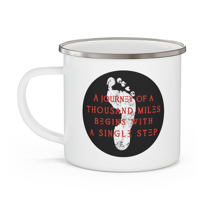 A Journey of a Thousand Miles Begins With a Single Step Camping Mug