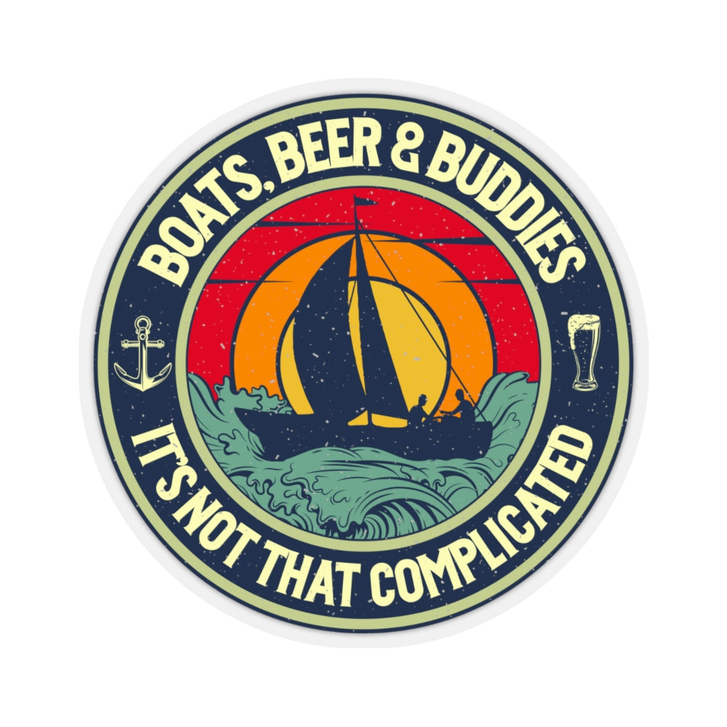 Boats, Beer & Buddies Sticker