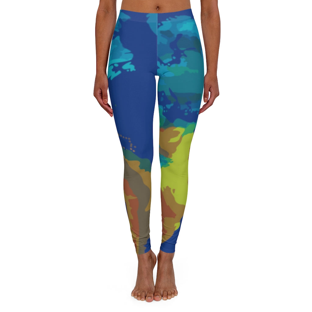 Artsy World Map Spandex Leggings