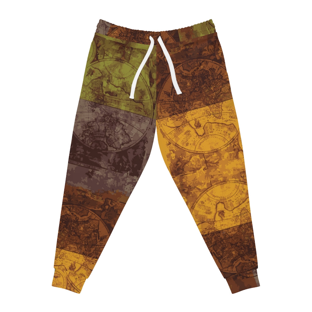 map pattern sweatpants