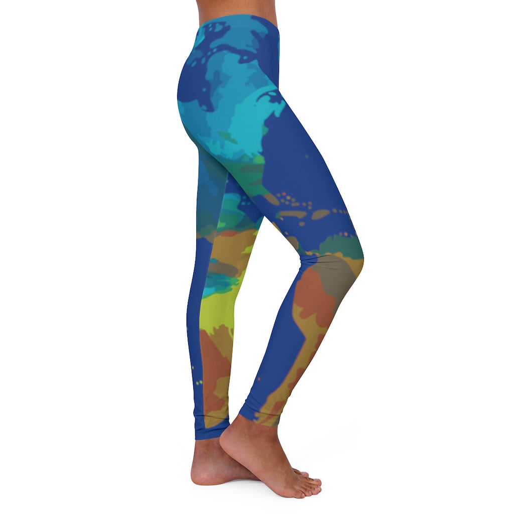 world map yoga pants