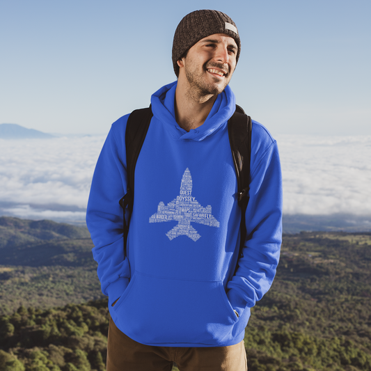 Ultimate Travelaholic Word Cloud Airplane Hoodie