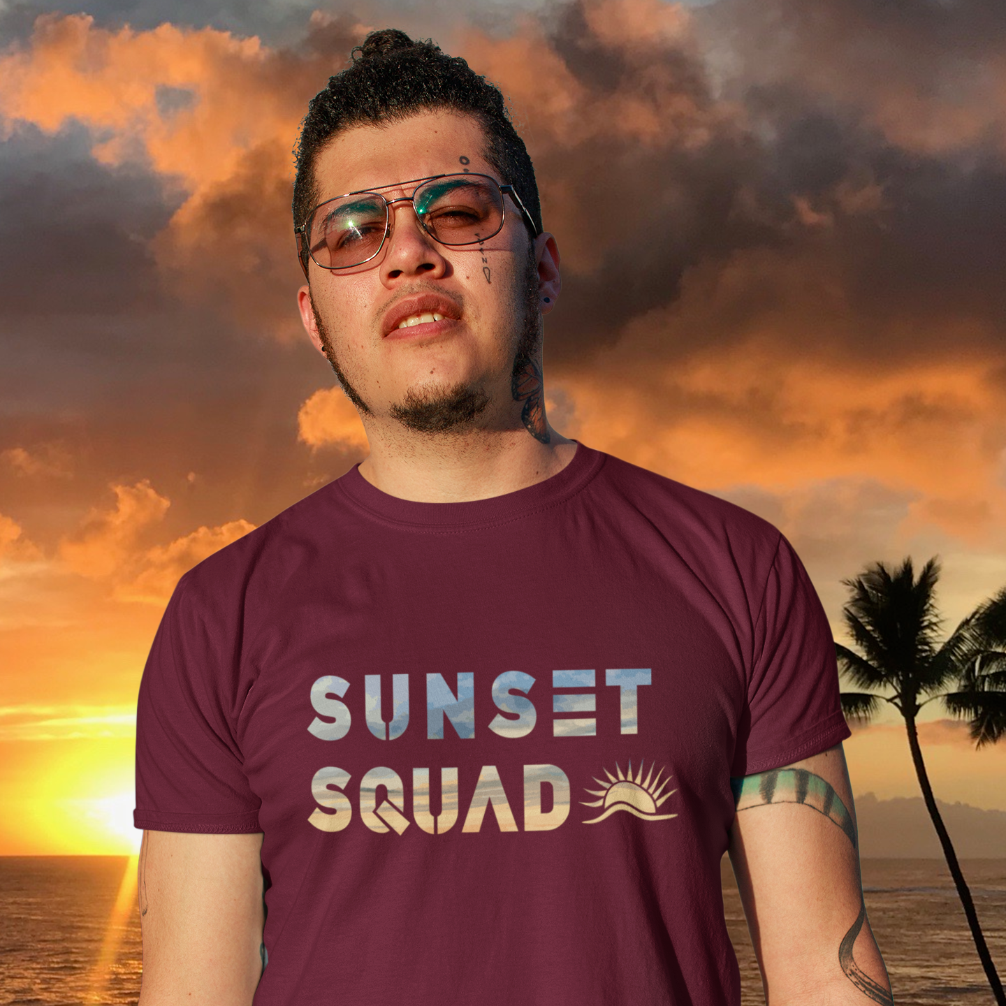 badass sunset t-shirt